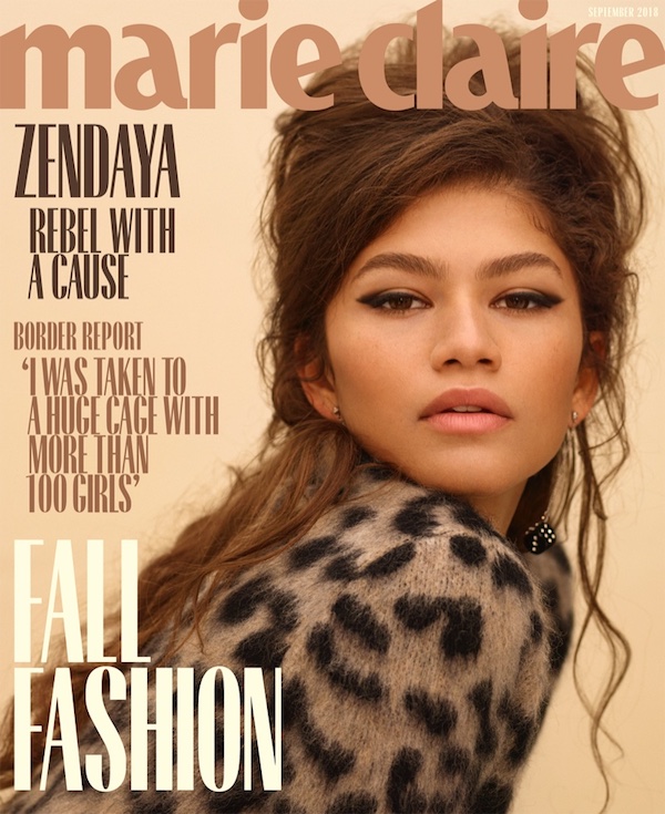 Zendaya on the cover of Marie Claire, September 2018. | Coup De Main ...