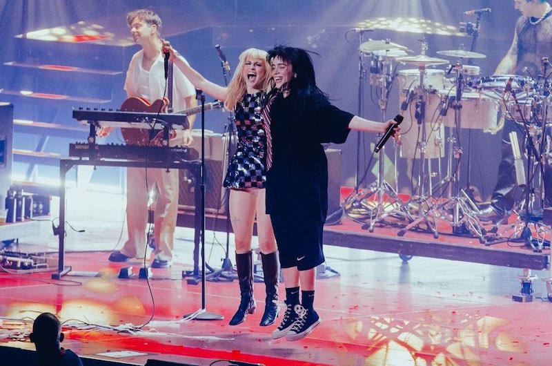 Billie Eilish joins Paramore on stage to sing 'All I Wanted'.