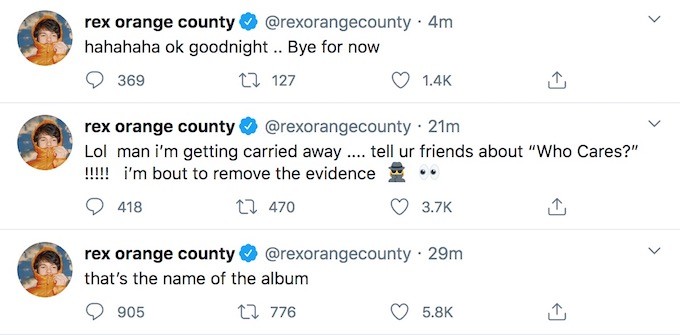 Rex Orange County doesn't care what you call him (anymore)